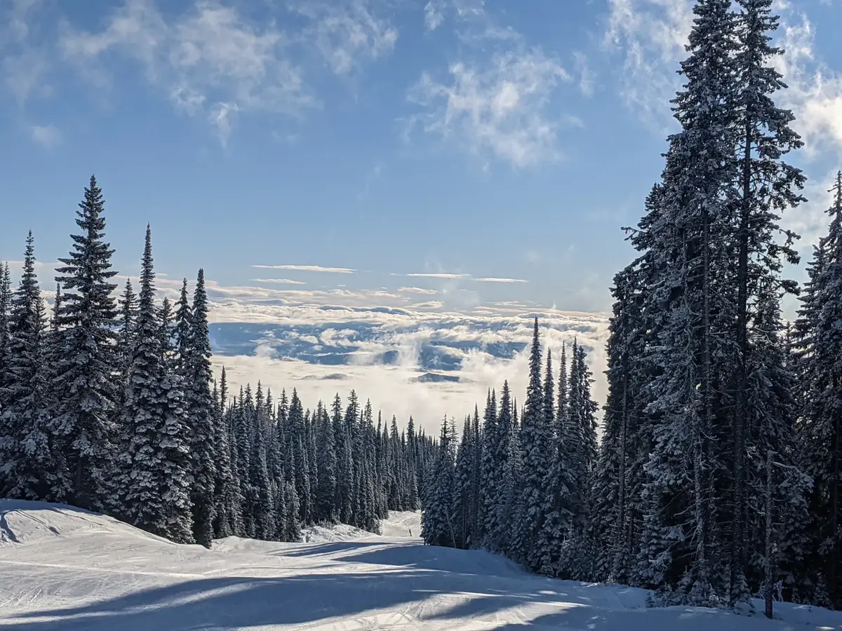 SilverStar trail in snow