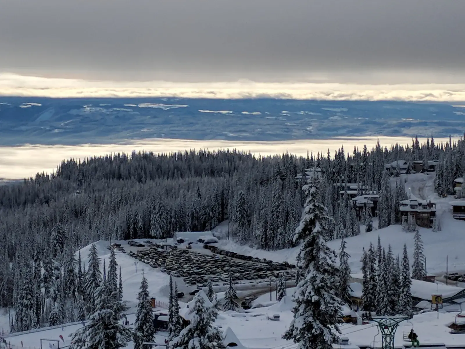 SilverStar Mountain Resort village from above